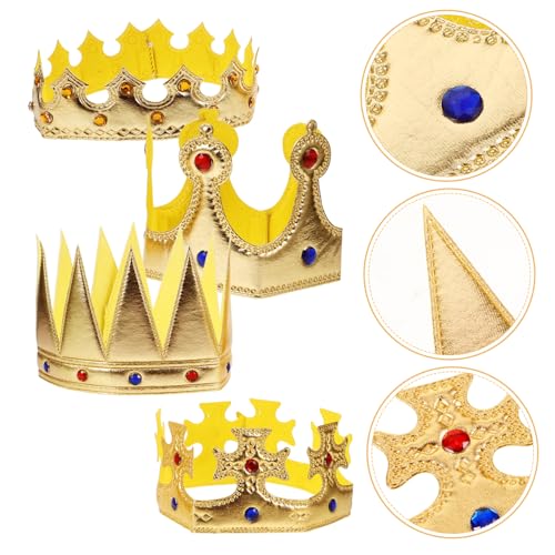 Healvian Kopfbedeckungen 4 Stück Glitzernde Geburtstagskronen Für Jungen Und Mädchen Party Party Und Bequem von Healvian