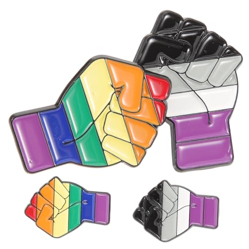 Healvian 4 Stück Kreative Fist Form Broschen Cartoon Anstecknadeln für Kleidung Taschen Hüte Dekorative Abzeichen für Accessoires von Healvian