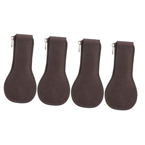 Healvian 4 Stück Kuhläden -Uhr -Tasche Reisen Essentials einzelne Uhr Abteil betrachten Fall Aufbewahrungstasche ansehen Uhrengehäuse für Herren Reiseetui für Uhren Uhrentasche Leder Kaffee von Healvian
