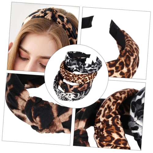 Healvian 4 Stück Leopard Haarband Teiliges Damen Breites Geknotetes Stoff Haarband mit Elegantem Modischem Muster Bequem und Hautschonend für Party Hochzeit Cosplay und Alltag Healvian 4 Stück Leopard Haarband Teiliges Damen Breites Geknotetes Stoff Haarband mit Elegantem Modischem Muster Bequem und Hautschonend für Party Hochzeit Cosplay und Alltag von Healvian