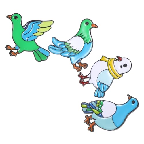 Healvian 4 Stück Vintage Friedenstaube Brosche Metall Emaille Anstecknadel Für Frauen Mädchen Tierbrosche Für Kleidung Und Rucksäcke Elegantes Schmuckaccessoire von Healvian