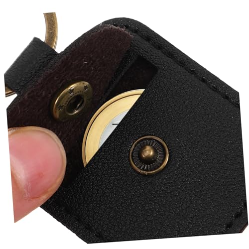 Healvian 4 Stück Mini Münzbörse Damen PU Kleingeldbörse mit Schlüsselanhänger Kompakte Geldtasche für Münzen Bargeld und Schlüssel Eleganter und Praktischer Coin Holder Keychain Schwarz von Healvian