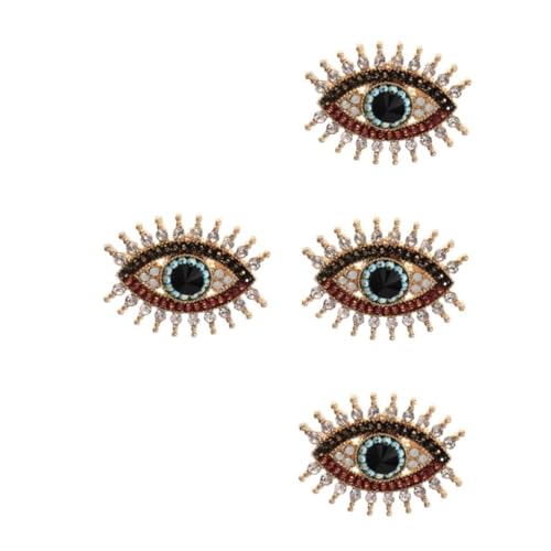 Healvian 4 Stück Modischer Brosche mit Strass Augen Design für Damen Elegantes Accessoire für Kleidung und Schals für Täglichen Gebrauch und Besondere Anlässe von Healvian