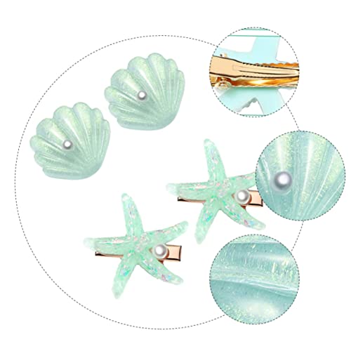 Healvian 4stücke Seestern-muschel-haarnadeln Schöne Haarnadeln Einzigartiger Kopfschmuck Haarschmuck Haar-accessoires Für Mädchen Langlebig Und Haarschonend von Healvian