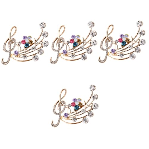 Healvian 4 Stück Musiknote Brosche mit Dekorative Anstecknadel für Damen Schmuck für Kleidung Jacken Taschen für Besondere Anlässe Healvian 4 Stück Musiknote Brosche mit Dekorative Anstecknadel für Damen Schmuck für Kleidung Jacken Taschen für Besondere Anlässe von Healvian