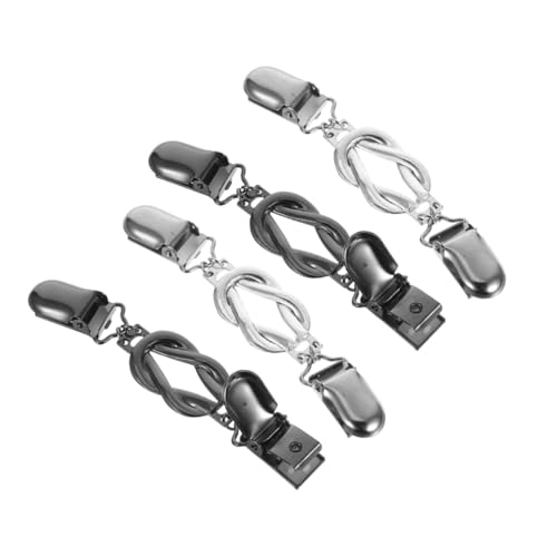 Healvian 4 Stück Retro Cardigan Clips für Frauen Teiliges Vintage Schal Clips Strapazierfähige und Bequeme Strickjacken Broschen Schwarz und Antik Silber für Kleider und Schals von Healvian