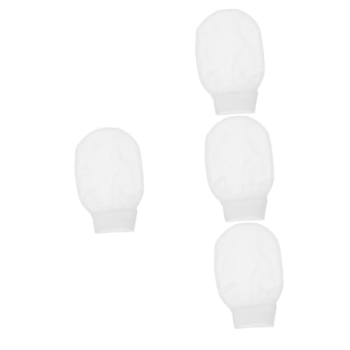 Healvian 4 Stück Schlammbad Handtuch Peeling-handschuh Bade-peeling-fäustlinge Peeling-badehandschuhe Peelingfäustlinge Zum Duschhandschuhe Schrubber Badetuch Weiß Sanft Die Seide von Healvian
