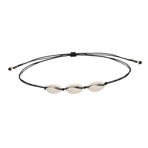 Healvian 4 Stück Schlichte Perlen Schmuck Damen Muschel Halskette Teilig Verstellbar Geschenkidee Alltag Party Strand Taufe von Healvian