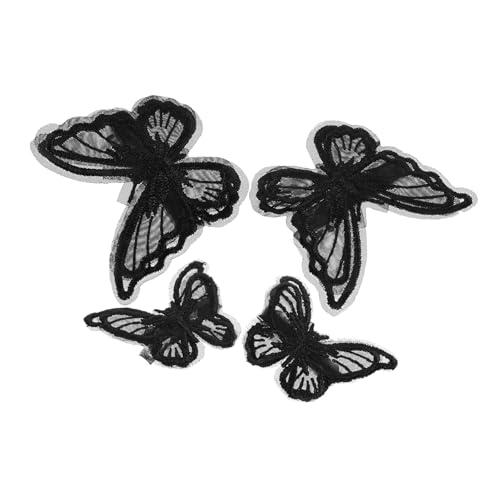 Healvian Schmetterlings-set Mit 4 Bestickten Haarschleifen Sicherer Haarclip Für Frauen Für Hochzeit Und Party von Healvian