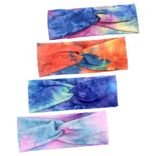 Healvian 4stücke Teiliges Sport Stirnbänder Für Damen Elastische Yoga Und Fitnesshaarbänder Leuchtenden Farben Peacock Schweißabsorbierend Und Für Training Und Joggen von Healvian