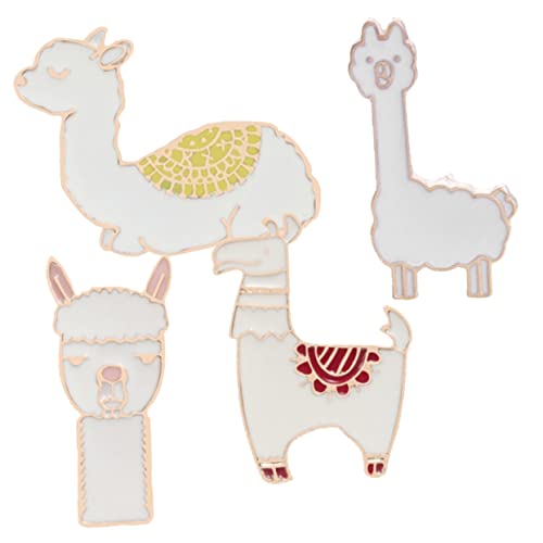 Healvian 4stücke Alpaka Brosche Cartoon Tier Schal Schnalle Anstecknadeln Dekorative Broschen Vintage Anstecknadeln Schalnadeln Verschluss von Healvian
