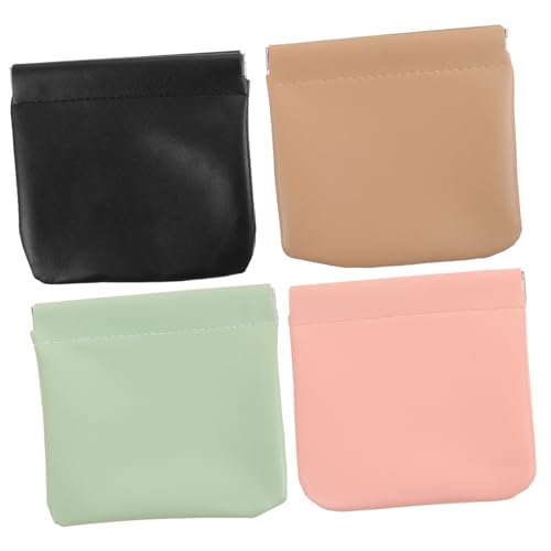 Healvian 4 Stück Teiliges Damen Groß mit Automatischem Verschluss Langlebige Schminktaschen für Lippenstift und Reise Tragbare Make up Aufbewahrungstaschen in Khaki Schwarz Hellgrün von Healvian