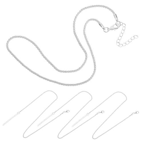 Healvian 4stücke Schlüsselbeinkette Für Damen Glitzer-choker Aus Metall Einfache Seilkette Als Party-accessoire Choker-halskette Für Besondere Anlässe von Healvian