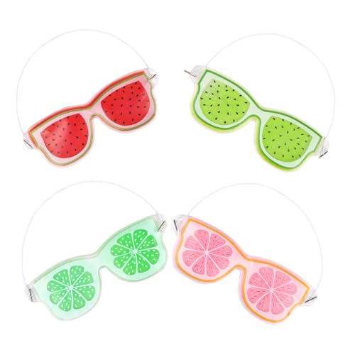 Healvian 4 Stück Teiliges Gel Augenmaske mit Kühlkompresse Wiederverwendbare Kühlende Gel Augenmaske für Geschwollene Augen Entspannende Augenpflege für Frauen und Männer Erfrischend und von Healvian