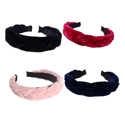 Healvian 4 Stück Teiliges Goldener Samt Haarreifen Damen Breites Gekreuztes Haarband Eleganter Kopfschmuck Langlebiges Material Modisches Accessoire für Frauen und Mädchen Farblich Healvian 4 Stück Teiliges Goldener Samt Haarreifen Damen Breites Gekreuztes Haarband Eleganter Kopfschmuck Langlebiges Material Modisches Accessoire für Frauen und Mädchen Farblich von Healvian