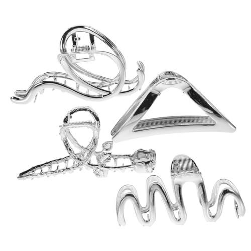 Healvian 4 Stück Teiliges Große Haarklammern aus Metall Starke Haarspangen mit Festem Griff für Frauen und Mädchen Vielseitige Clips für Lange Gerade oder Lockige Haare Modisches von Healvian