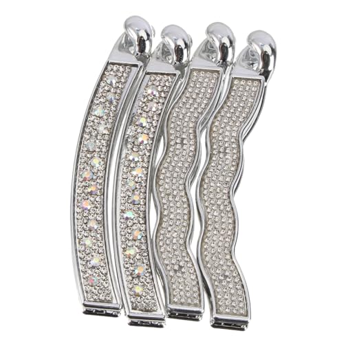 Healvian 4 Stück Teiliges Haarklammern mit Zähnen Glitzernde Strass Haarspangen für Damen und Mädchen Rutschfeste Pferdeschwanzhalter in Groß und Klein Eleganter Haarschmuck für Partys und von Healvian