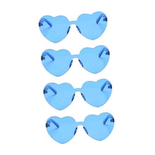 Healvian 4 Stück Teiliges Herzförmige Sonnenbrillen für Damen und Herren Randlose Eyewear für Strand Reisen und Besondere Anlässe Healvian 4 Stück Teiliges Herzförmige Sonnenbrillen für Damen und Herren Randlose Eyewear für Strand Reisen und Besondere Anlässe von Healvian