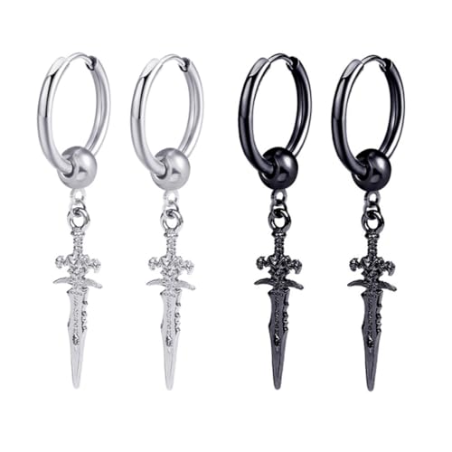 Healvian 4stücke Teiliges Hip Hop Ohrringe Kreative Ohrclips Und Ohrstecker Schwarz Und Silber Modisches Accessoire Für Männer Und Frauen Für Alltag Healvian 4stücke Teiliges Hip Hop Ohrringe Kreative Ohrclips Und Ohrstecker Schwarz Und Silber Modisches Accessoire Für Männer Und Frauen Für Alltag von Healvian