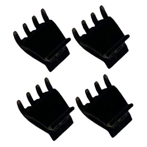 Healvian 4 Stück Teiliges Kleine Haarklammern aus Schwarzem Velours Haarspangen mit Rutschfestem Griff Haarschmuck Clips für Damen Vielseitig zum Fixieren und Stylen von Dünnem und Dickem Healvian 4 Stück Teiliges Kleine Haarklammern aus Schwarzem Velours Haarspangen mit Rutschfestem Griff Haarschmuck Clips für Damen Vielseitig zum Fixieren und Stylen von Dünnem und Dickem von Healvian