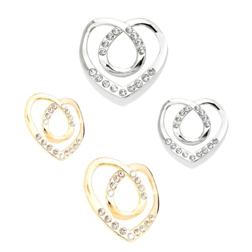 Healvian 4 Stück Teiliges Modischer Schalringe und Schmuckclips Vielseitig für Damen Schals Tücher und Kleidung Goldene und Silberne Farben Rutschfest Einfache Anbringung Stilvolle von Healvian