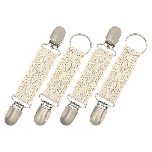 Healvian 4 Stück Teiliges Multifunktionale Hut Clips Vintage Lace Clips für Reisen und Alltag Tragbare Accessoires für Damen Sichern von Pullovern und Schals von Healvian