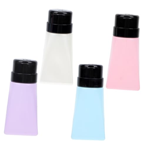 Healvian 4 Stück Teiliges Nagellackentferner Pressflaschen Auslaufsicher Breiter Flaschenmund für Einfache Reinigung und Befüllung für Nagellack Make Up Entferner Lotion und Toner von Healvian