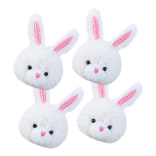 Healvian 4 Stück Teiliges Plüsch Hasen DIY Weiche Broschen Niedliche Kaninchen Form Sichere Materialien Vielseitig für Kleidung Taschen Handyhüllen und Accessoires von Healvian