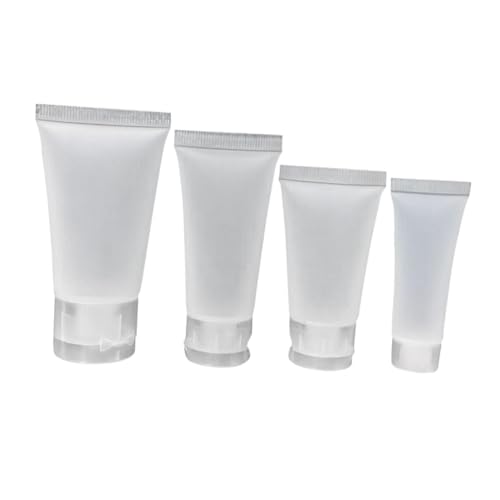 Healvian 4 Stück Teiliges Reise Kosmetikflaschen Nachfüllbare Behälter für Handcreme Gesichtscreme und Lotionen Auslaufsicher und Leicht für Reisen und Täglichen Gebrauch von Healvian