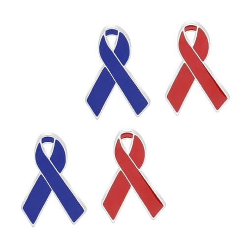 Healvian 4 Stück Teiliges Rote Schleifen Broschen aus Langlebiger Legierung Kreative Brustnadeln zur Unterstützung Am Welt aids tag Modische Anstecker für Damen und Symbolische von Healvian