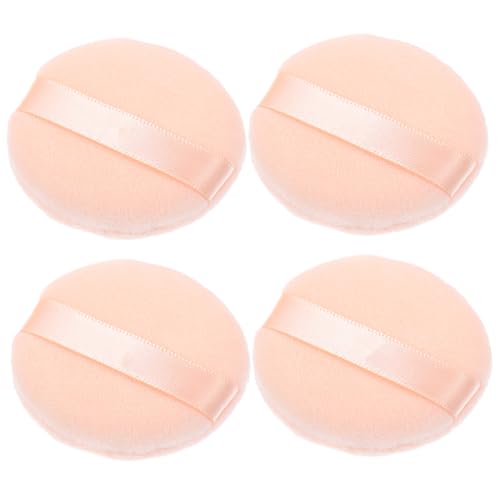 Healvian 4 Stück Teiliges Runde Lose Puderquasten Makeup Schwämme für Empfindliche Haut Foundation Concealer Kosmetikpuffs S für Salon Zuhause Reise von Healvian