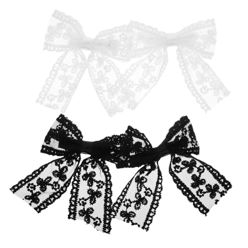 Healvian 4 Stück Teiliges Spitzen Bogen Haarklammern für Damen Modische Haarschmuck Accessoires mit Schwarzer und Weißer Spitze Vielseitig für Besondere Anlässe und Alltag Geeignet Healvian 4 Stück Teiliges Spitzen Bogen Haarklammern für Damen Modische Haarschmuck Accessoires mit Schwarzer und Weißer Spitze Vielseitig für Besondere Anlässe und Alltag Geeignet von Healvian