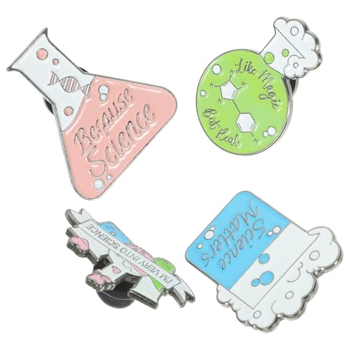 Healvian 4stücke Chemie Broschen Kreative Emaille Anstecker Für Kleidung Rucksäcke Jacken Und Sicher Und Langlebig Für Wissenschafts-fans von Healvian