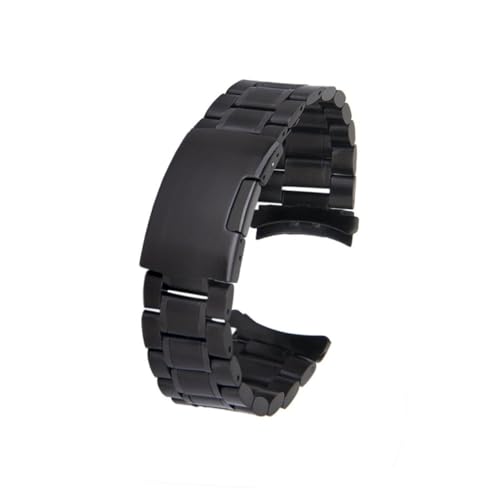 Healvian 4 Stück Uhrenarmband mit Gebogenem Ende Glieder Faltbare Schließe mit Druckknopf Stärke Federstegen Schwarzes Langlebiges Metallarmband Healvian 4 Stück Uhrenarmband mit Gebogenem Ende Glieder Faltbare Schließe mit Druckknopf Stärke Federstegen Schwarzes Langlebiges Metallarmband von Healvian