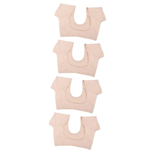 Healvian 4 Stück Unterarm-Schweißpolsterweste underarm sweat pad unterarm schweiß pads Frauen Tankini-Top Oberteile ausarbeiten Herren-Sweatshirt Kurzarmoberteile für Damen Mädchen Kurzarm von Healvian