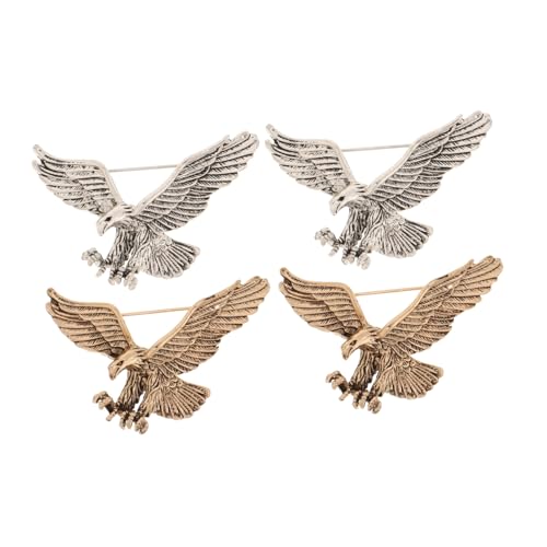 Healvian 4 Stück Vintage Eagle Broschen für Damen und Herren Anstecknadeln für Kleidung Hüte und Schals Robuste und Stilvolle Dekoration in Antiksilber und Antikgold Healvian 4 Stück Vintage Eagle Broschen für Damen und Herren Anstecknadeln für Kleidung Hüte und Schals Robuste und Stilvolle Dekoration in Antiksilber und Antikgold von Healvian