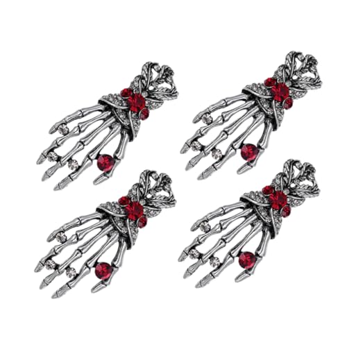 Healvian 4stücke Punk-broschennadel Aus Legierung Mit Strasssteinen Vintage-anstecknadel Für Herren Und Damen Modisches Corsagendekor Für Jacken Hemden Und Schals von Healvian