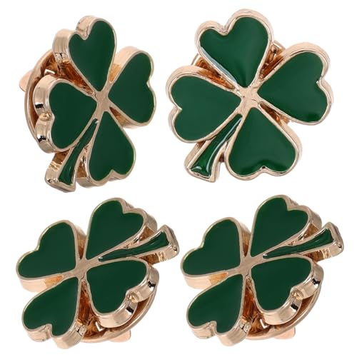 Healvian 4 Stück Vintage Shamrock Broschen aus Robustem Legierungsmaterial Fadebeständig Vielseitige Kleeblatt Anstecknadeln für Damen Kleidung für St Patricks Day und Irische Healvian 4 Stück Vintage Shamrock Broschen aus Robustem Legierungsmaterial Fadebeständig Vielseitige Kleeblatt Anstecknadeln für Damen Kleidung für St Patricks Day und Irische von Healvian