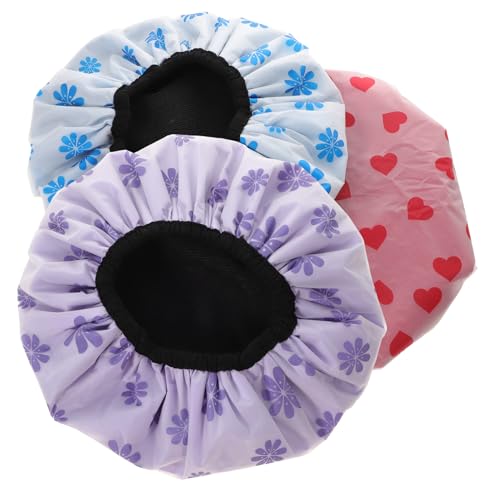 Healvian 4stücke Duschhaube Für Damen Badehauben Für Erwachsene Haarhauben Aus Hochwertigem Material Robust Und Bruchfest Wiederverwendbar Für Reisen Einfach Zu Tragen Reinigen von Healvian