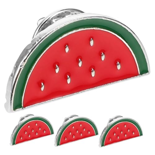 Healvian 4stücke Wassermelonen-anstecknadel Cartoon-broschen Für Kleidung Taschen Und Rucksäcke Stilvolle Langlebige Metallmaterialien Für Sommerliche Outfits von Healvian