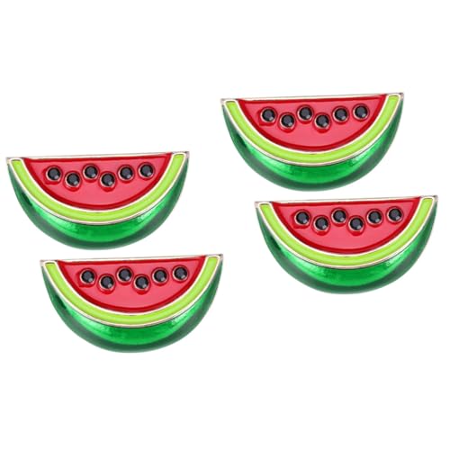 Healvian 4 Stück Wassermelonen Broschen Damen Cartoon Cardigan Clip Reverskragen Schmuck Anstecknadel für Schal und Pullover von Healvian
