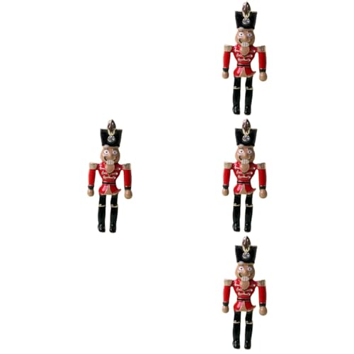 Healvian 4 Stück Weihnachtlicher Soldaten Brosche für Frauen Cartoon Anstecker Robustem Material Dekorieren von Schals Mänteln und Taschen Perfektes für Freunde und Familie von Healvian