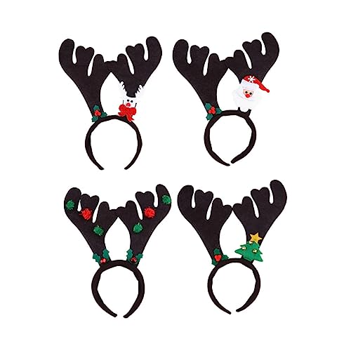 Healvian 4 Stück Weihnachtsgeweih Stirnband Ratte Zwerge Rentiergeweih Kostüm Kopfbedeckung Haarreif Aus Hirschgeweih Kostüme -erwachsenen-haarreifen Cartoon-haarreifen Stoff Healvian 4 Stück Weihnachtsgeweih Stirnband Ratte Zwerge Rentiergeweih Kostüm Kopfbedeckung Haarreif Aus Hirschgeweih Kostüme -erwachsenen-haarreifen Cartoon-haarreifen Stoff von Healvian