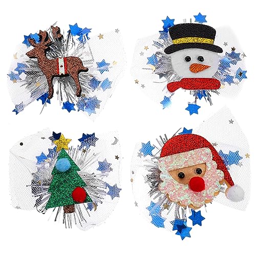 Healvian Süße Weihnachts-haarnadeln Für Mädchen Und Frauen 4er-pack Weihnachts-haardekor Haar-accessoires Party-haarnadel-set von Healvian