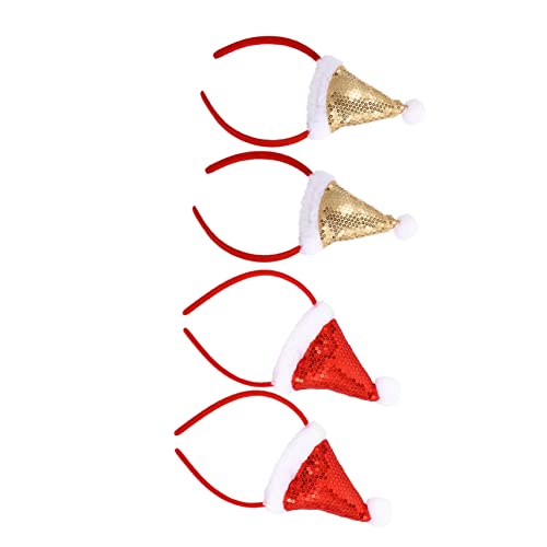 Healvian 4stücke Weihnachtskopfbedeckung Mit Pailletten-haarreif Weihnachts-pailletten-kopfschmuck Stirnband Für Weihnachtsfeiern Und Kostümpartys Leicht Und Tragbar von Healvian
