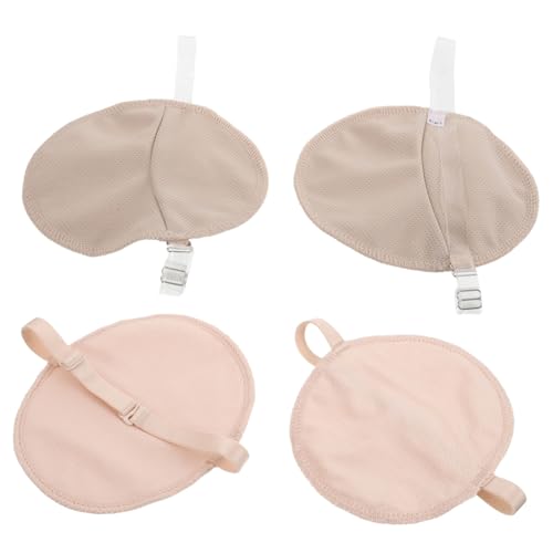 Healvian 4 Stück Wiederverwendbare Achselpads Hautfreundliche Atmungsaktive Schweißabsorptions Pads mit Schnelltrocknendem Wabenmaterial Unsichtbar mit Schulterband für Männer und Frauen von Healvian