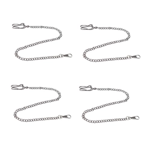 Healvian 4 Stücke Taschenuhrkette Jean -Kette Taschenuhr Und Kette Gürtel Taille Metall Uhrenkette Schwarz von Healvian
