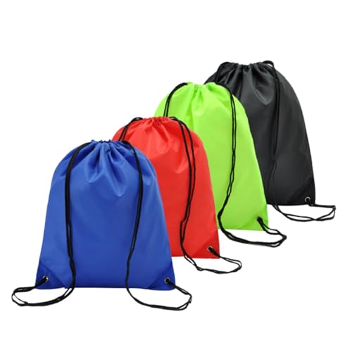 Healvian 4 Stücke wasserdichte Tragetaschen mit Kordelzug Robuste Aufbewahrungstaschen für Zuhause Reisen Outdoor Aktivitäten Zufällig Zufällige Farbe von Healvian