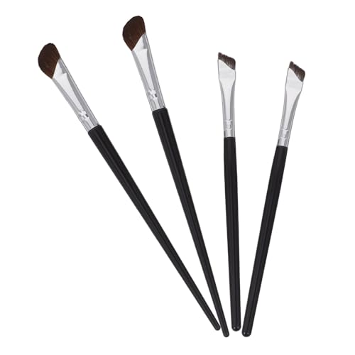 Healvian 4 Teiliges Augen Make Up Pinselset mit Abgewinkeltem Eyeliner und Augenbrauenpinsel Spitze für Präzise Vielseitig als Lidschatten und Augenbrauenpinsel für Cat Eye und von Healvian