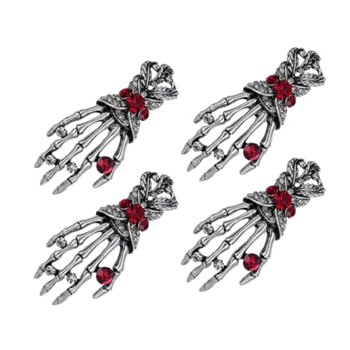 Healvian 4-teilige Retro-strassbrosche: Dekorative Anstecknadeln Für Jacken, Hemden, Schals Und Rucksäcke – Einzigartige Accessoires Im Punk-stil Für Männer Und Frauen von Healvian